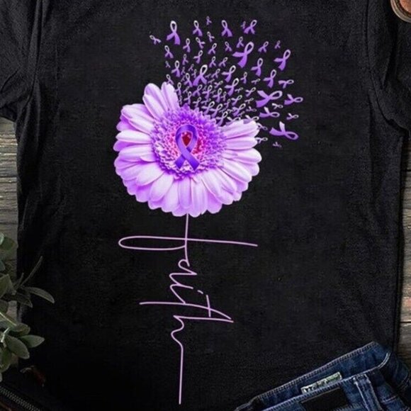 Faith-Alzheimer's Awareness T-Shirt Alzheimer's Awareness Shirt Alzheimer Tee - Picture 3 of 3